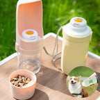 ROAM Bottle with the food cup removed and filled with kibble