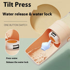 Close-up of the one-button water lock above the ROAM Bottle trough