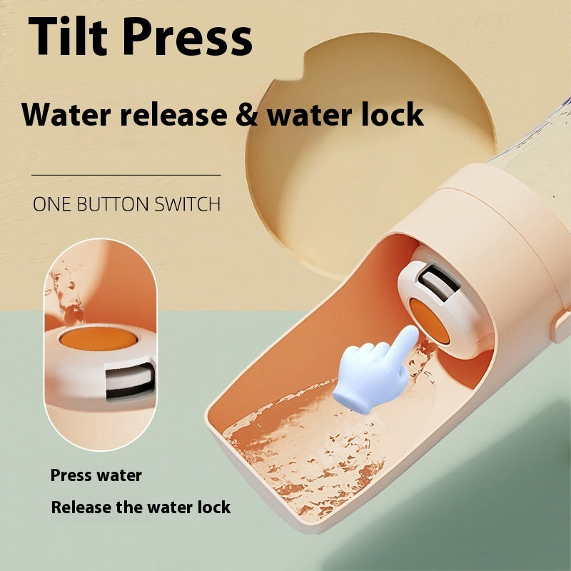 Close-up of the one-button water lock above the ROAM Bottle trough
